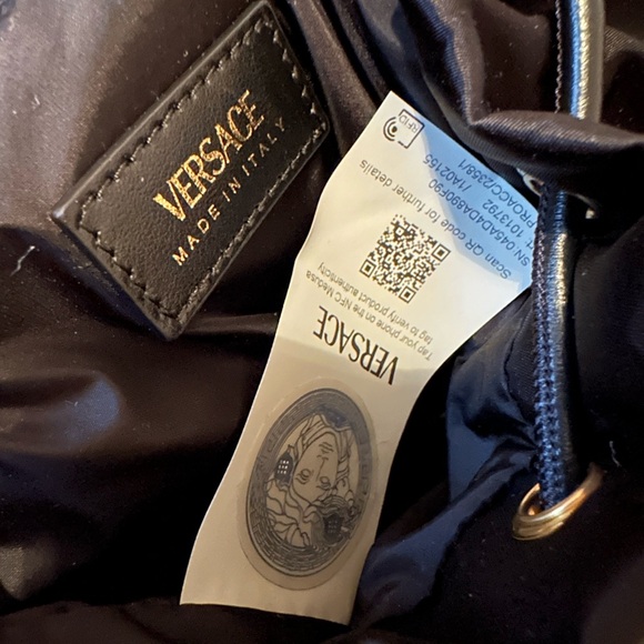 VERSACE Mini nylon drawstring backpack (NEW) - Picture 5 of 12